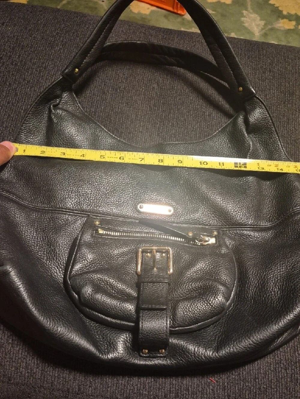 Michael Kors Black Pebbled Leather Hobo Shoulder Bag